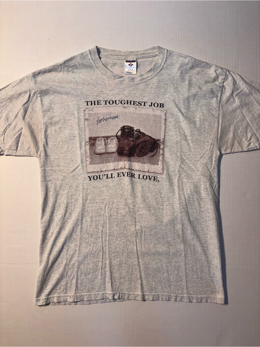 Vtg Jerzees Dad Toughest Job Fatherhood You’ll Ever Love 90’s Y2K T-shirt Sz XL